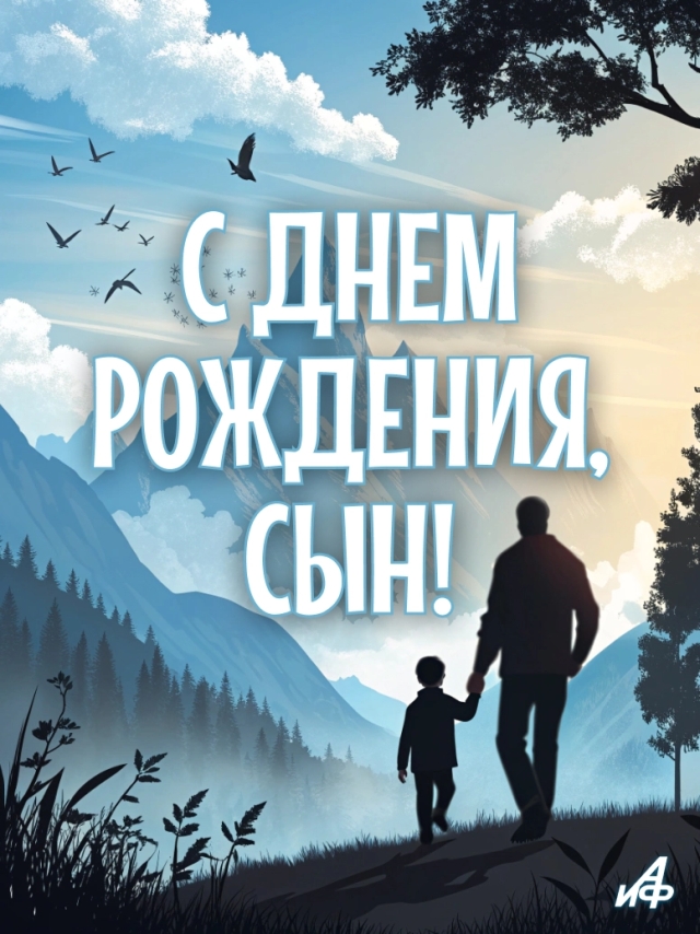 открытки день рождения  для сына