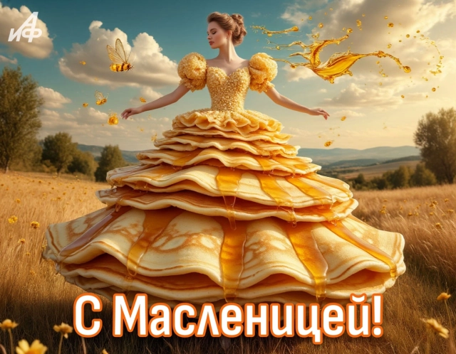 масленица открытка красивая