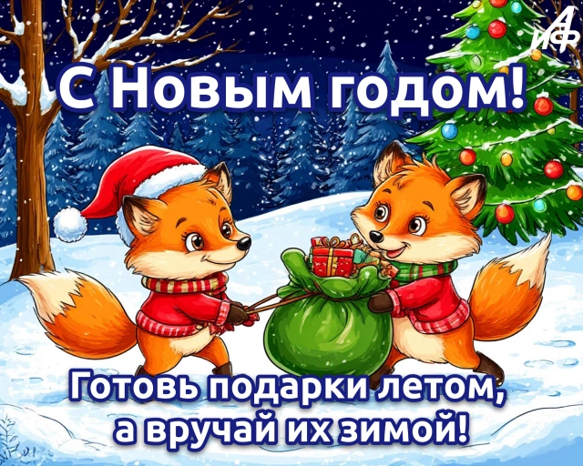 с новым годом открытка