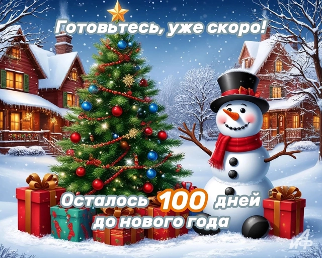 Обратный отсчет до 2026 года: стильные открытки с фразой «До Нового года осталось...»