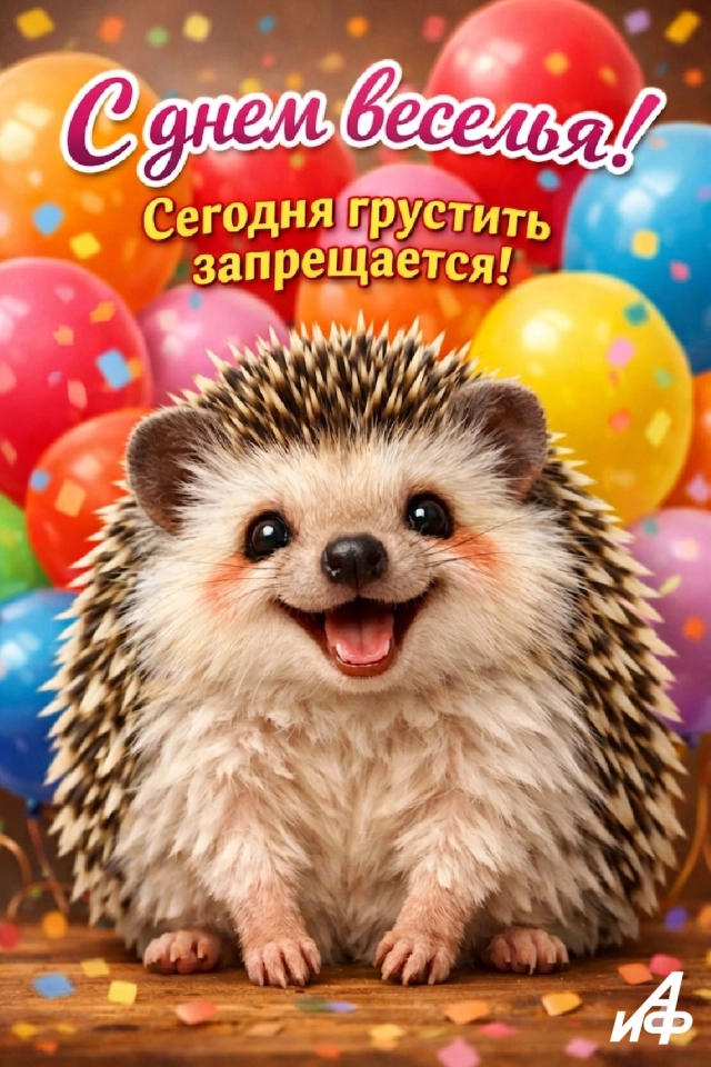 скачать прикольную картинку 1 апреля с ежиком