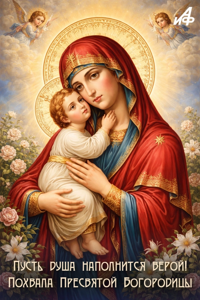 открытка праздник похвала Богородицы