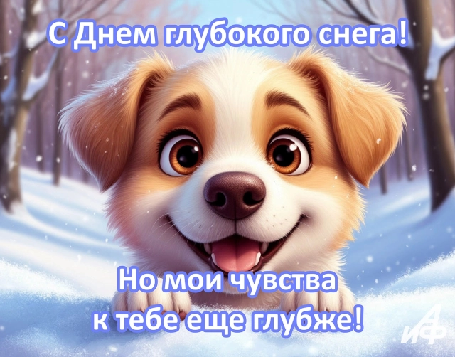 26 декабря праздник глубокого снега открытка