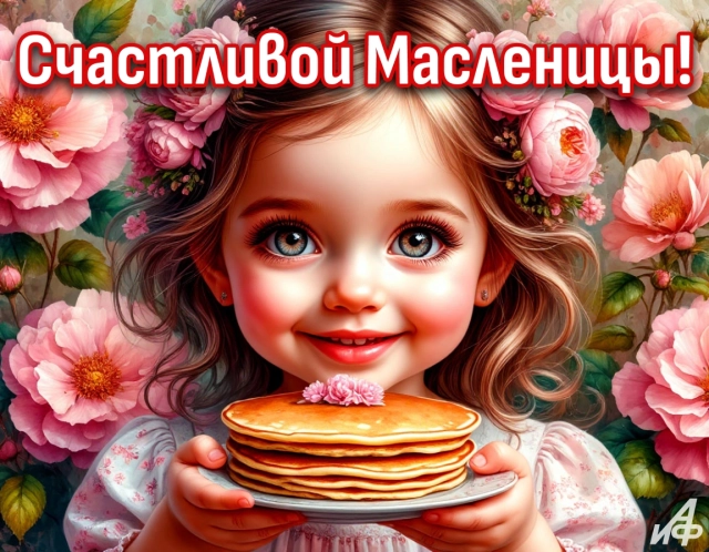 масленица счастье открытка