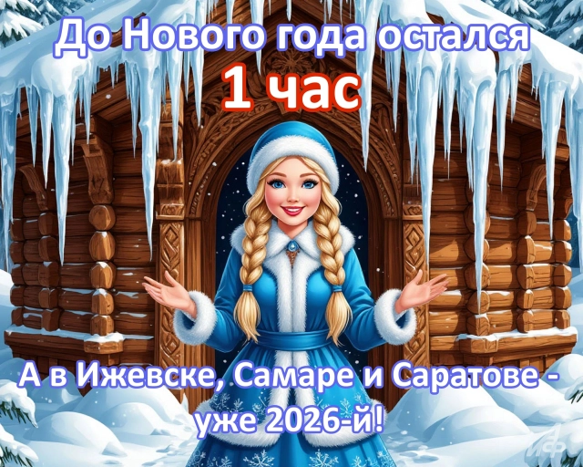 1 час до нового года открытки