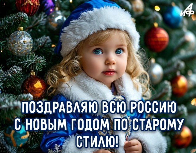 старый новый год Россия открытка