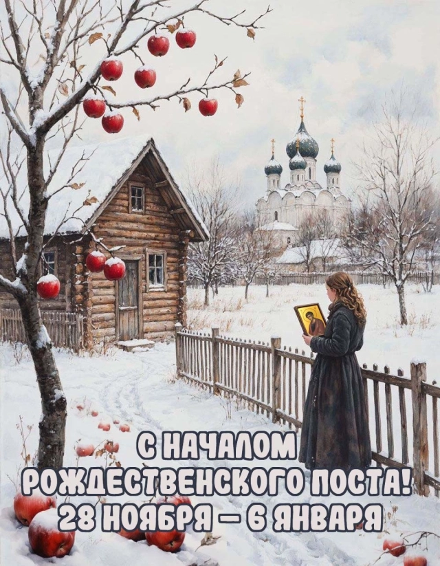 открытка рождественский пост