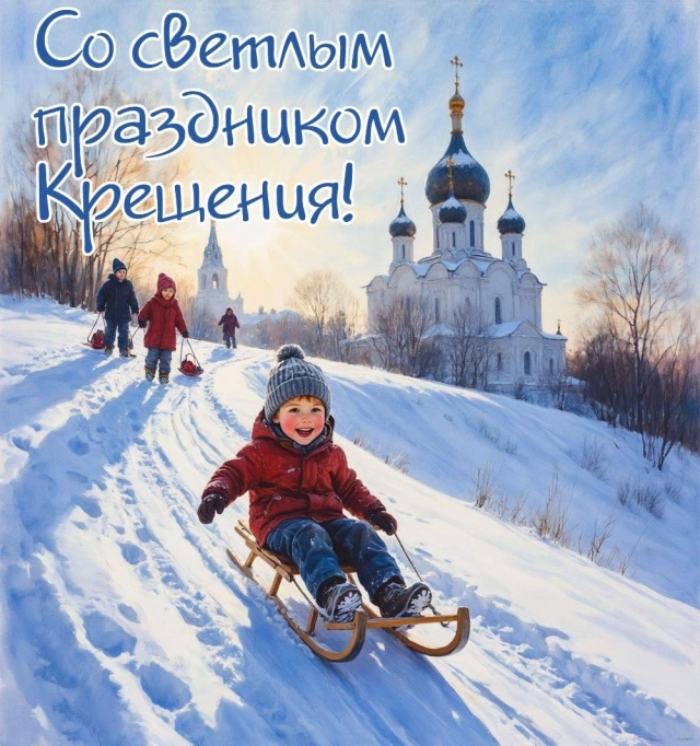 крещение открытка