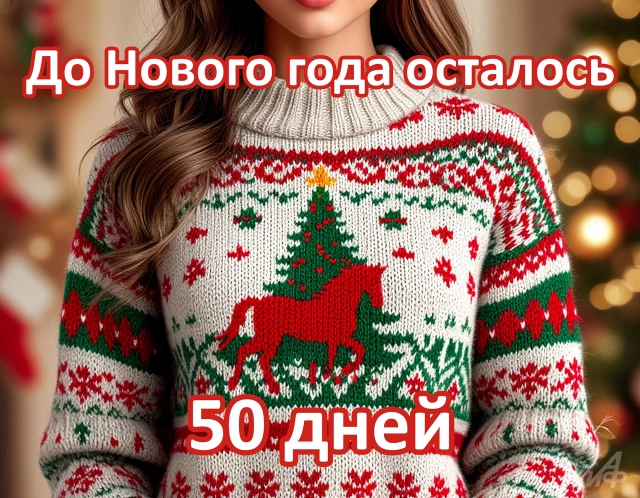 Обратный отсчет до 2026 года: стильные открытки с фразой «До Нового года осталось...»