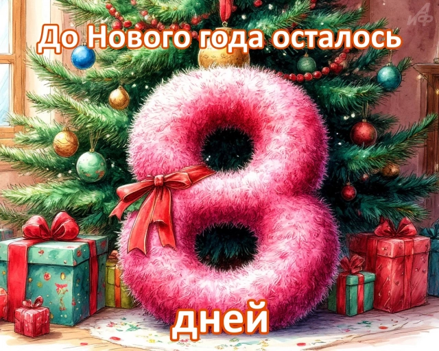 8 дней до нового года открытки