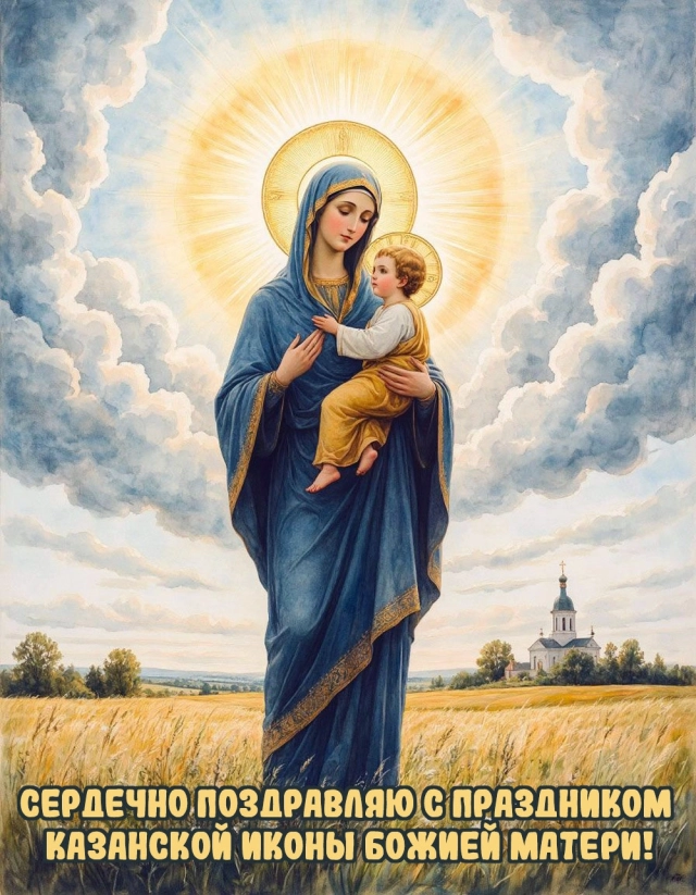 открытки казанская икона божией матери