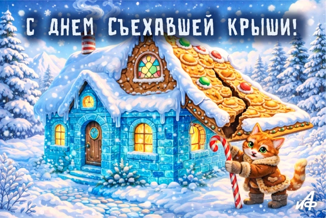 24 февраля день съехавшей крыши открытка