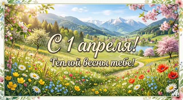 открытка красивая картинка весна апрель
