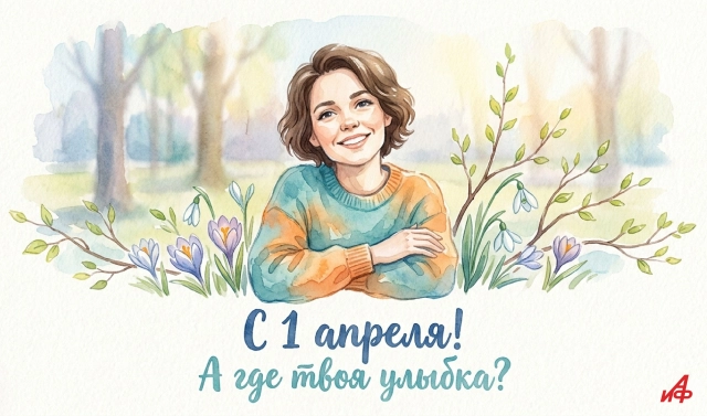 1 апреля открытка улыбка весна