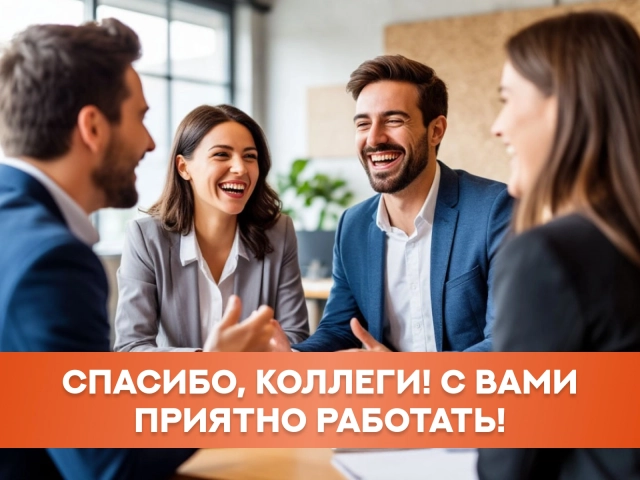  открытка спасибо коллеги