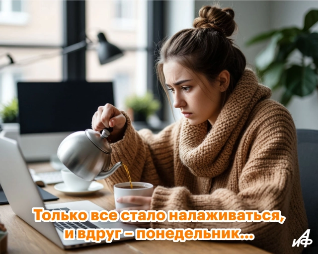 открытка с понедельником ирония