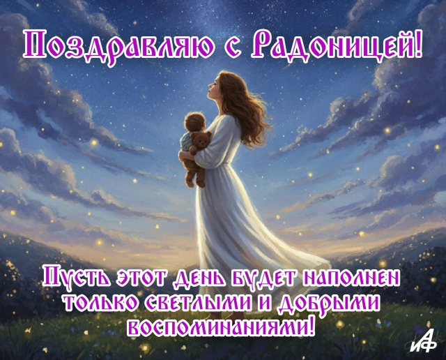 открытка с Радоницей светлая память