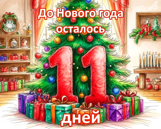 11 дней до нового года открытки