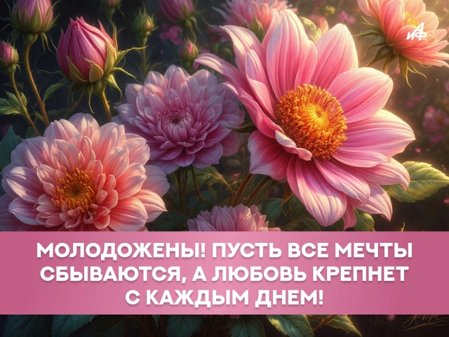 открытка с днем свадьбы для молодоженов скачать бесплатно