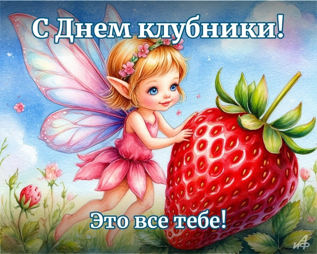 30+ открыток с Днем клубники. Красивые картинки для дачников и влюбленных