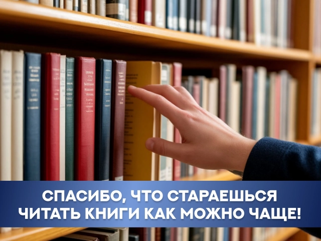 спасибо что читаешь книги