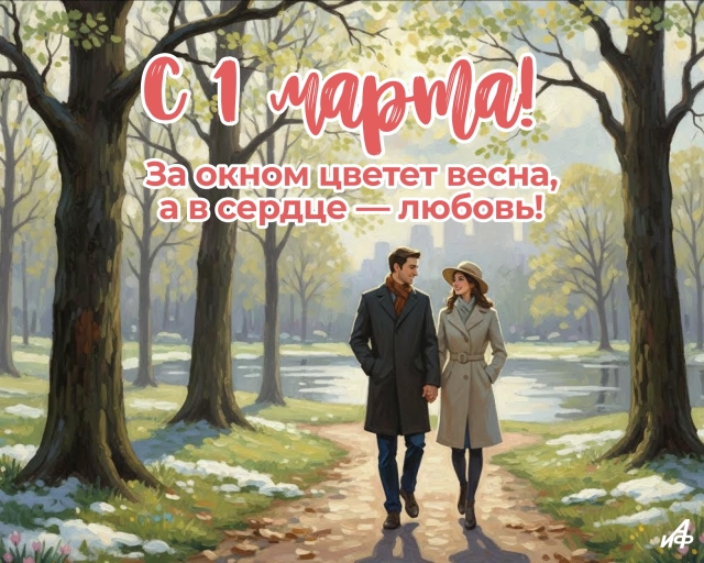 первый день весны открытка