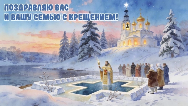 крещение открытка