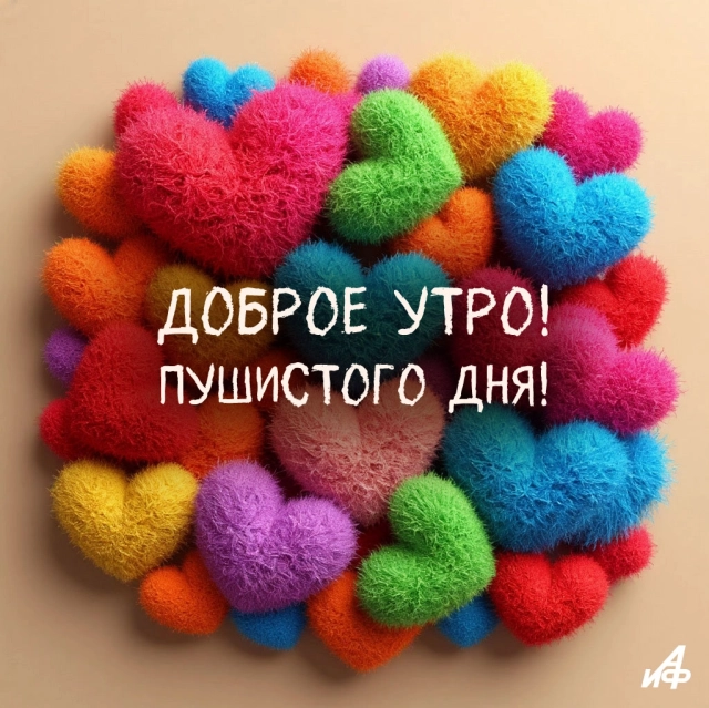 открытка с добрым утром пушистое настроение