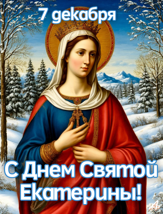 7 декабря открытка день святой Екатерины
