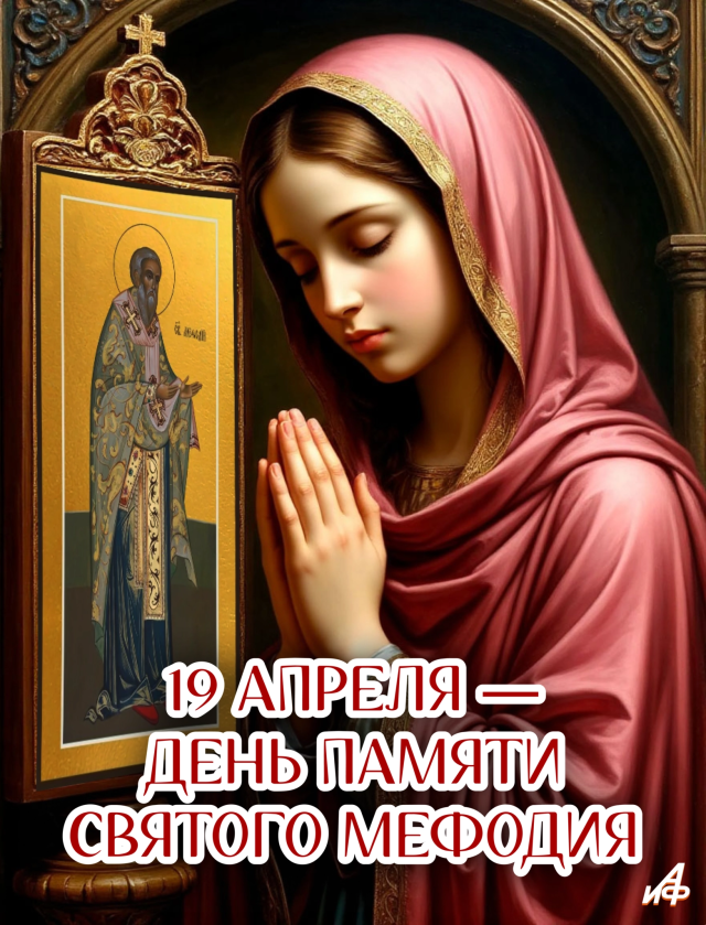 19 апреля день святого Мефодия открытка