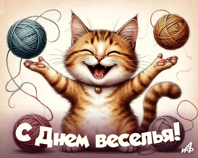 3 мая день веселья открытка