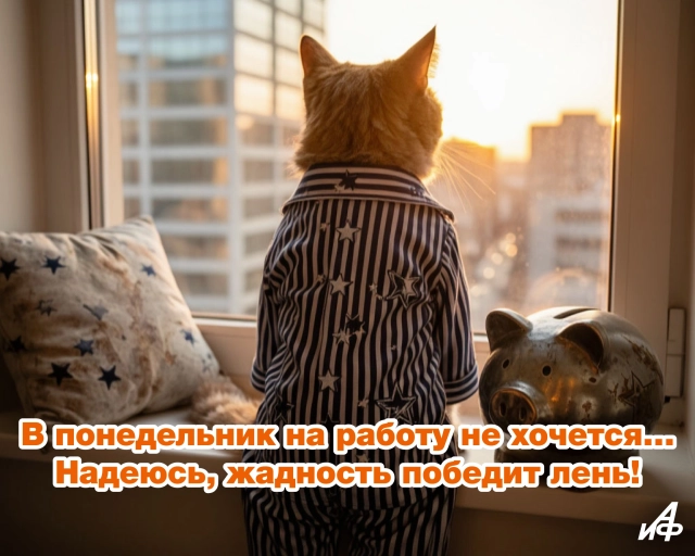 открытка в понедельник не хочется на работу
