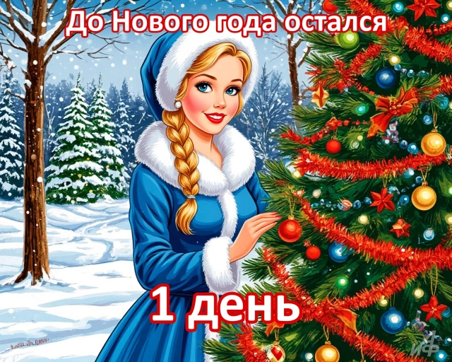 1 день&nbsp;до нового года открытки