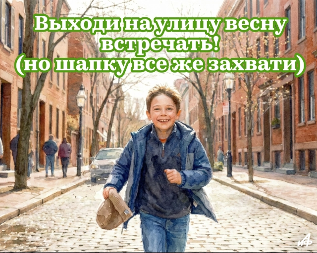 первый день весны открытка