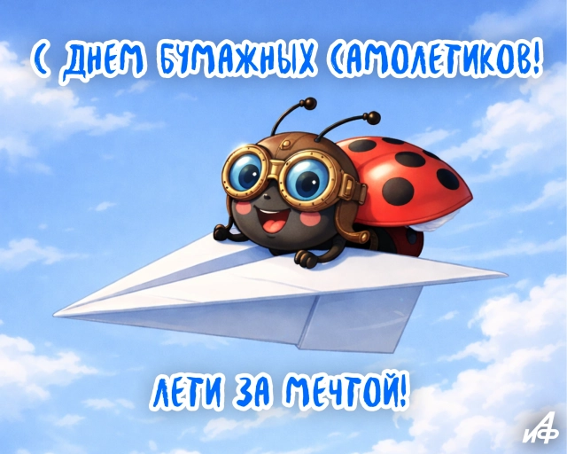 день бумажных самолетиков открытка 25 апреля