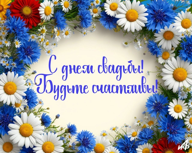 свадебная открытка с цветочной рамкой элегантный дизайн для поздравления