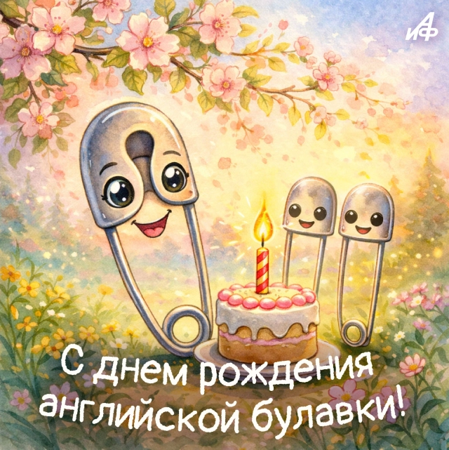 открытка день рождения булавки 10 апреля