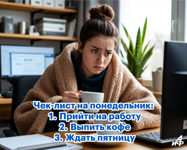 открытка с понедельником юмор