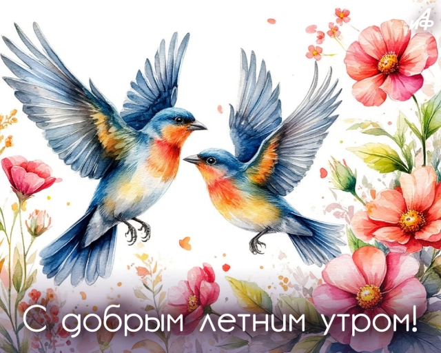 открытка доброе утро птицы