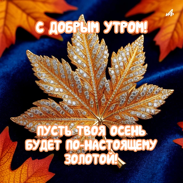 открытка доброе утро осень коллегам