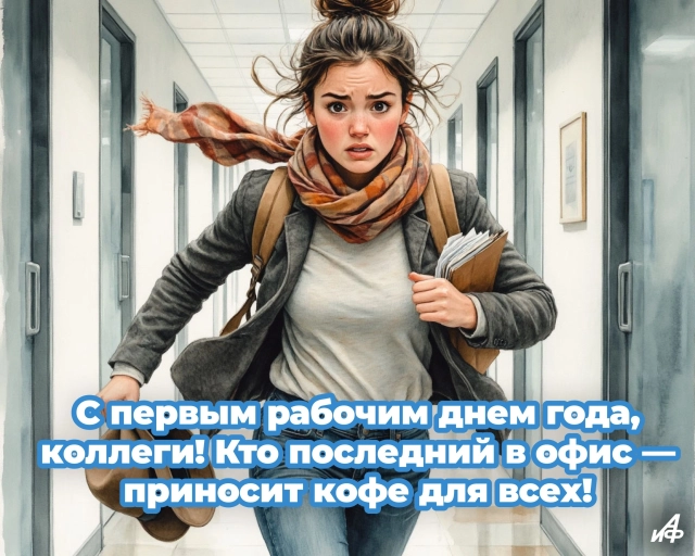 открытка первый рабочий день с юмором