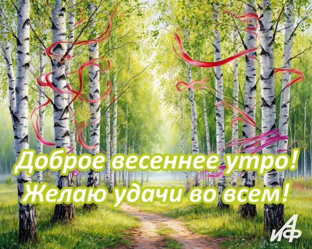 открытки доброе утро весна