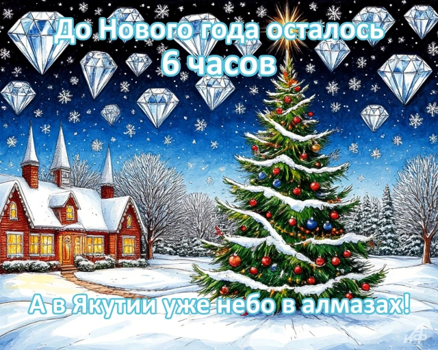 6 часов до нового года открытки