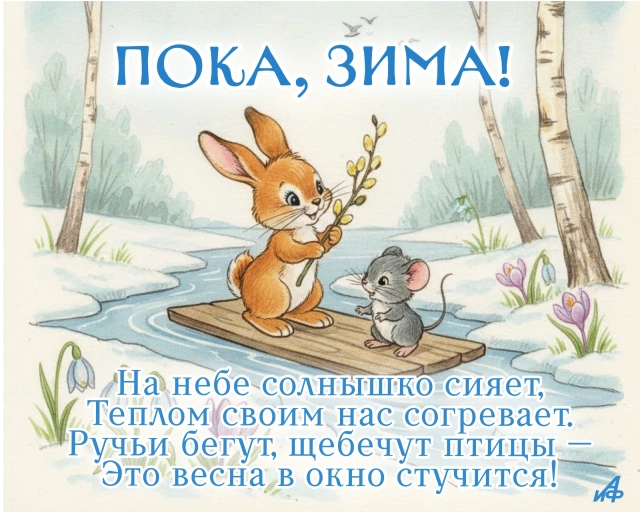 последний день зимы открытка