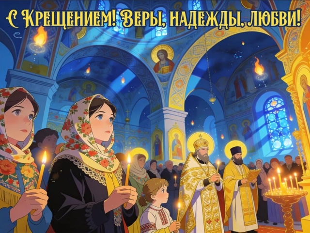 крещение иисуса христа открытки