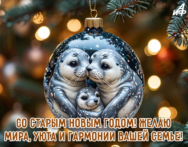 старый новый год открытка семья