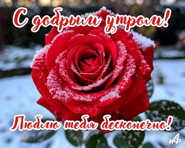 зимнее утро открытка