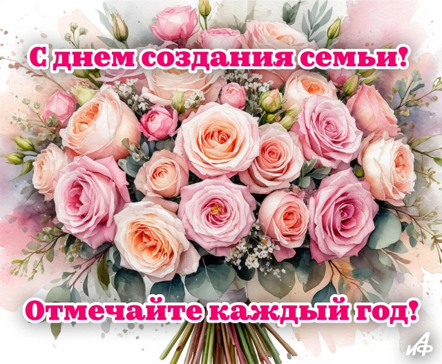 открытка свадьба с розами нежная поздравление