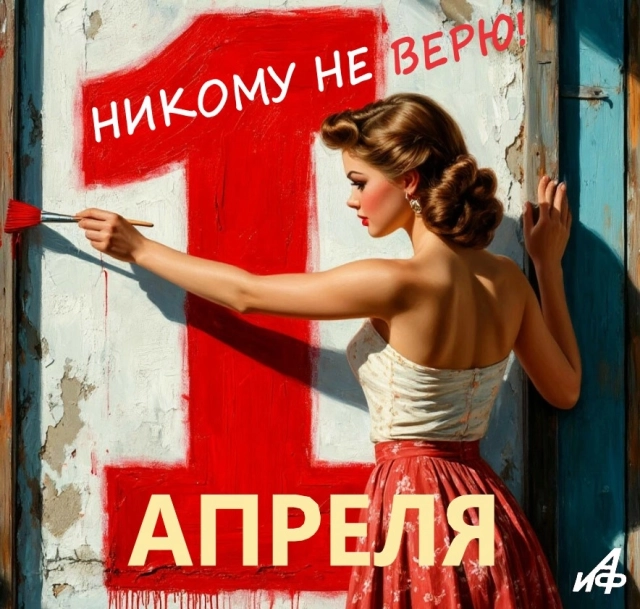 открытка 1 апреля для друзей никому не верю