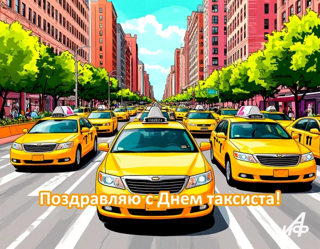 день таксиста открытка